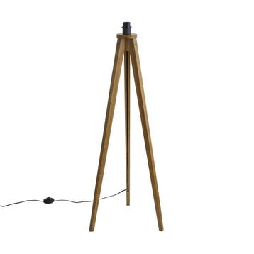 Landelijke vloerlamp tripod vintage hout - Tripod Classic, Verzenden, Nieuw, Hout, Landelijk