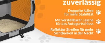 Hondentransportbox Grijs M 60x40x44cm (Voor in Huis), Verzenden, Nieuw