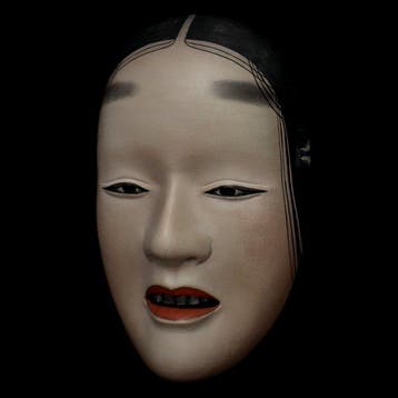 Signed Japan Wooden Noh Mask of ZOH-ONNA ( ) (With mask