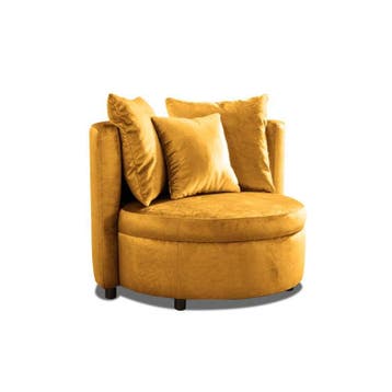 Fauteuil Lellens - fauteuils - Goud, Nieuw, Stof