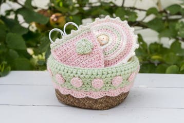 Haakpatroon Mini Mandje met stippen & schulprand - Wendy’s, Ophalen of Verzenden, Nieuw
