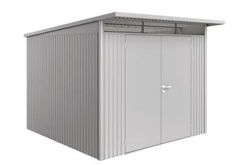 Biohort Berging Avantgarde met dubbele deur zilver 260 x 300, Nieuw