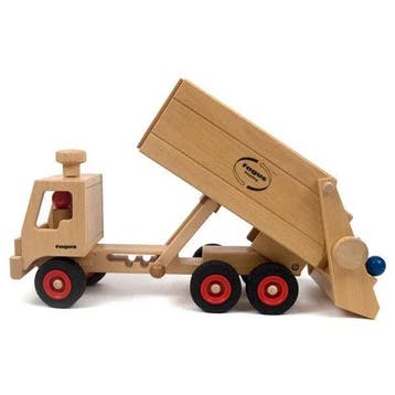 Fagus Houten Vrachtwagen 43cm met Containers - Gebruikt, Ophalen of Verzenden, Nieuw