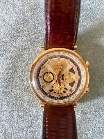 Zenith - El Primero - POKER CHIP - Heren - 1970, Sieraden, Tassen en Uiterlijk, Horloges | Antiek