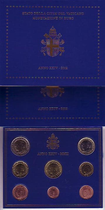 3,88 Euro Original Kms 2002 Vatikan stempelglanz im blaue..., Verzenden