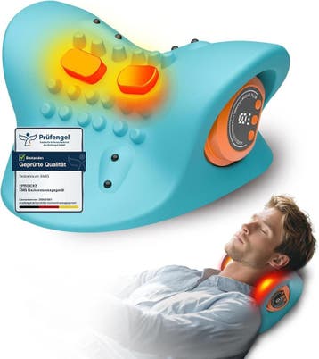 Nek Massager Blauw - 6 Intensiteiten | 67% Korting, Ophalen of Verzenden, Niet werkend, Overige typen
