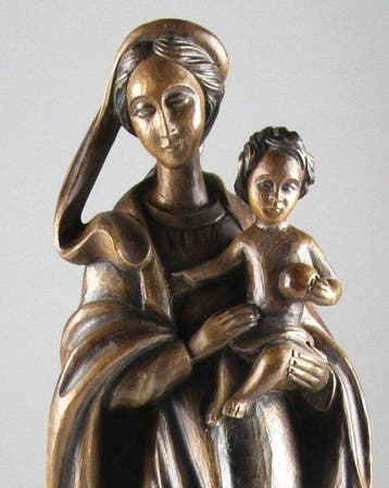 Ouro - Snijwerk, Mary and Child - 43 cm - Lindehout