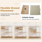 LIVSK Console Tafel met Opbergruimte - Achter Bank - Lade en, Verzenden