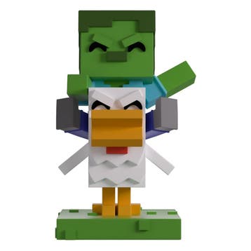 Minecraft Vinyl Figure Chicken Jockey 12 cm, Ophalen of Verzenden, Nieuw