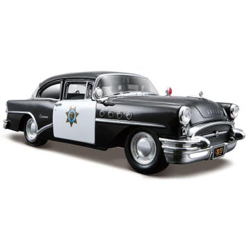 Modelauto Buick Century politieauto 1955 1:24 - Modelauto, Verzenden, Nieuw