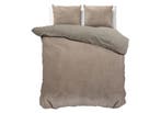 Sleeptime Velvet Uni Dekbedovertrek Taupe - 200 x 200/220 +, Nieuw