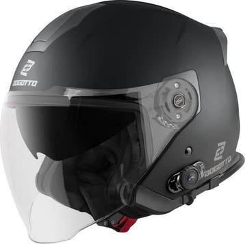 Bogotto H586 BT Solid Mat Zwart Bluetooth Jethelm, Motoren, Kleding | Motorhelmen, Jethelm, Nieuw met kaartje, Overige merken