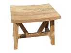 Set van 4 Stool voetenbank teak, Ophalen of Verzenden, Nieuw, Teakhout