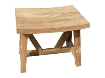 Set van 4 Stool voetenbank teak, Tuin en Terras, Tuinsets en Loungesets, Ophalen of Verzenden, Nieuw, Teakhout