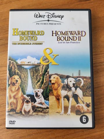 DVD - Homeward Bound 1 & 2, Avontuur, Gebruikt, Verzenden, Vanaf 6 jaar