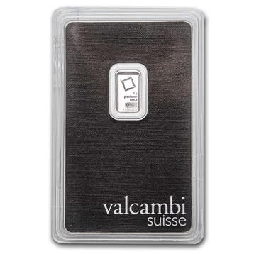 Platina 1 gram Valcambi, Verzenden, Losse munt