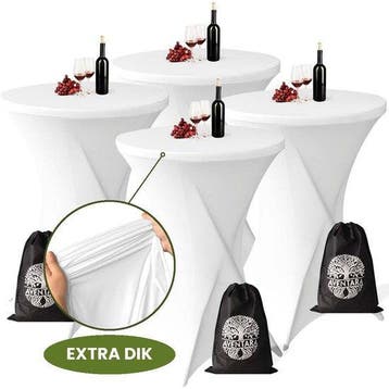 Statafelrok Wit x 4 – 80-85 x 110 cm inclusief Opbergtas –, Verzenden, Nieuw