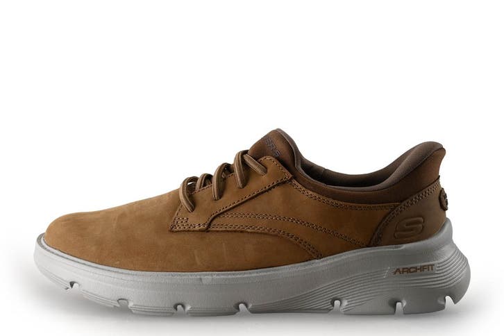 Skechers Instappers in maat 41 Bruin, Kleding | Heren, Schoenen, Bruin, Zo goed als nieuw, Overige typen, Verzenden