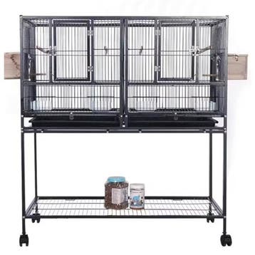 Staande Vogelkooi met Zitstokken voor Papegaaien, Verzenden, Nieuw