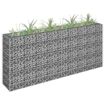 vidaXL Gabion plantenbak verhoogd 180x30x90 cm, 100 cm of meer, Verzenden, Nieuw, Metaal