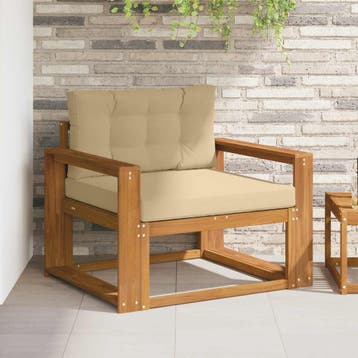 vidaXL Buiten Midden Sofa Naturel, Tuin en Terras, Verzenden, Nieuw