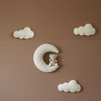 Muurdecoratie kinderkamer wolkjes met beertje op maan | 4..., Kinderen en Baby's, Kinderkamer | Inrichting en Decoratie, Ophalen of Verzenden
