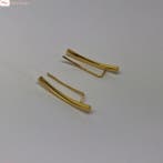 Gold plated strakke ear cuff oorklimmers, Verzenden, Nieuw, Zilver