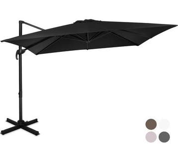 2dekans | VONROC Premium Zweefparasol Pisogne 300x300cm –, Ophalen of Verzenden, Zo goed als nieuw