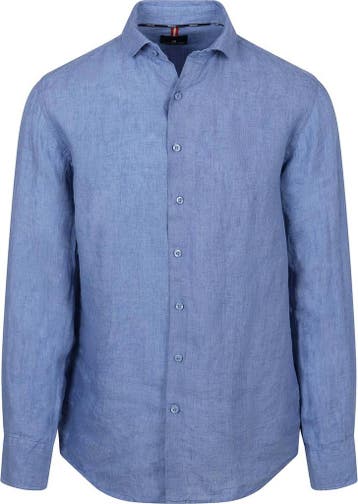 State Of Art Overhemd Linnen Mid Blauw maat 4XL Heren, Kleding | Heren, Overhemden, Verzenden, Nieuw, Blauw, State of Art