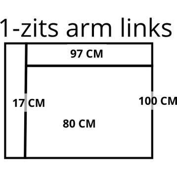 Leren elementenbank Match - element 1 zits (80) arm links, Industrieel, Modern, Scandinavisch, Nieuw, Ophalen of Verzenden, Rechte bank