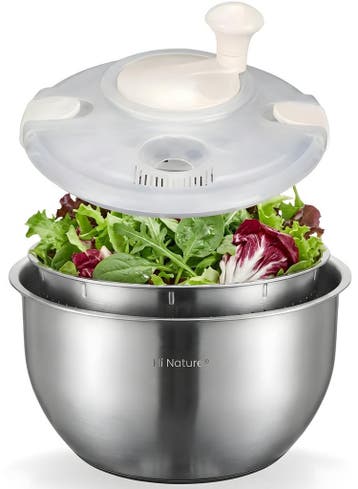 HI NATURE™ Slacentrifuge - 100% RVS Core Rotare Salade, Witgoed en Apparatuur, Keukenmixers, Ophalen of Verzenden, Zo goed als nieuw