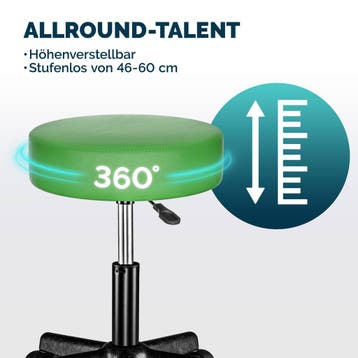 Rolkruk kunstleer Groen 360° draaibaar (Kantoor inrichting), Verzenden, Nieuw in verpakking