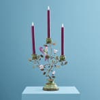 Kaarsenhouder - Hars, Metaal - Vogels en Bloemen Design