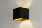 Rietveld Wandlampen - Zwart, Goud - Metaal, Aluminium, Verzenden, Nieuw