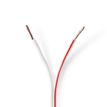 Luidsprekerkabel op rol | 100 meter (1.5 mm², Wit), Verzenden, Nieuw