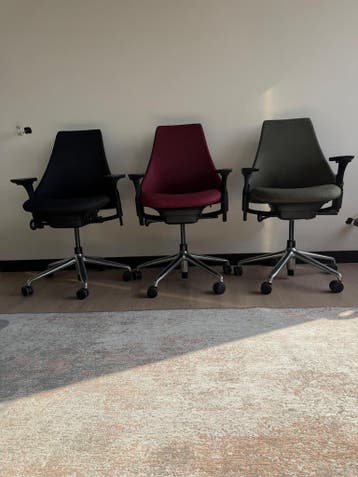 Herman Miller Sayl Bureaustoelen - Uit Voorraad Leverbaar, Overige kleuren, Verzenden, Zo goed als nieuw, Bureaustoel