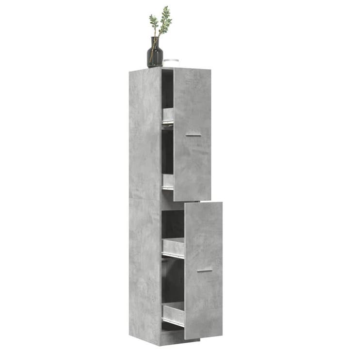 vidaXL Apothekerskast 30x41x174,5 cm bewerkt hout betongrijs, Huis en Inrichting, Kasten | Overige, Nieuw, Verzenden