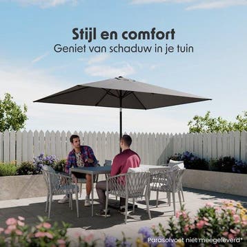 2dekans | LifeGoods Parasol - Tuin - 200x300cm - 30°, Ophalen of Verzenden, Zo goed als nieuw