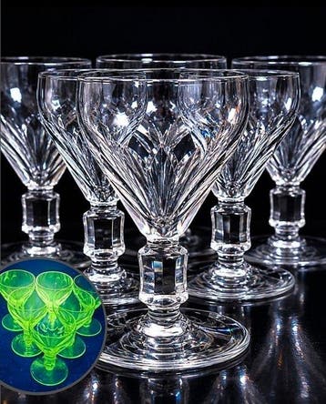 Drinkservies - geslepen kristal - Glazen in Belgisch Art