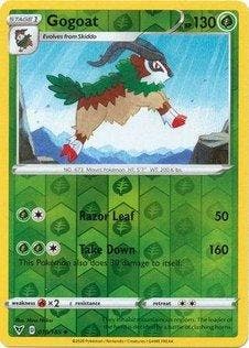 Gogoat 018/185 reverse holo Vivid Voltage, Ophalen of Verzenden, Nieuw, Losse kaart, Foil