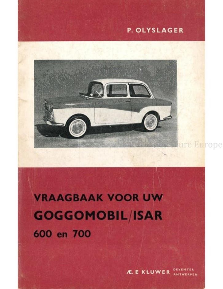 1959 - 1965 GOGGOMOBIL/ISAR 600 | 700 VRAAGBAAK NEDERLANDS, Auto diversen, Handleidingen en Instructieboekjes