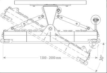 Kraffter Sneeuwschuif Licht CPLH 1.30 - 2.00m, Nieuw