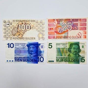 Nederland. - 4 Banknotes Gulden - 1968/1992 - PL105, PL47,