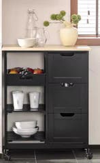 Keukentrolley met Lade en Planken – MDF Opbergkar op Wielen, Verzenden, Nieuw