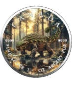 Canada. 5 Dollars 2025 Dinosaur Ankylosaurs 1 oz (.999) mit