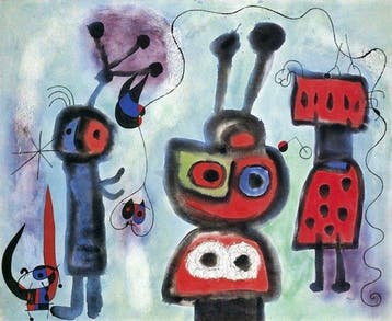 Joan Miró - “L Oiseau au regard calme les ailes en flammes,