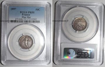 France Frankreich Km 854 50 Centimes 1897 Typ Saemann Pol..., Postzegels en Munten, Munten | Europa | Niet-Euromunten, Verzenden