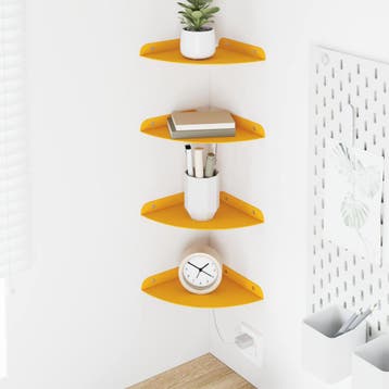 vidaXL Drijvende plank met plank 4 pcs Mosterdgeel 18 x 18 x, Verzenden, Nieuw