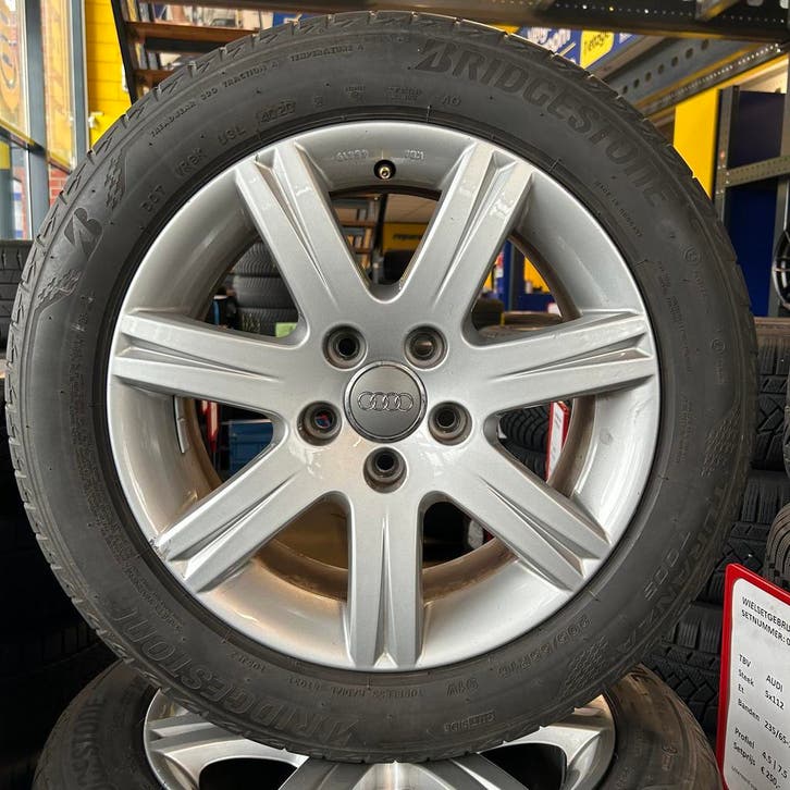 Audi A3 | 16 inch velgenset  205/55-16 Br stone | 0326-15, Auto-onderdelen, Banden en Velgen, 16 inch, Zomerbanden, 205 mm, Gebruikt