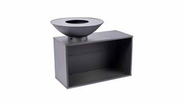ONYX Tafel Zwart Staal Plancha Vuurschaal Stevig staal BB..., Verzenden, Nieuw
